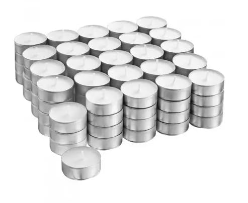 Unscented Tea Light Candles – Pack of 50