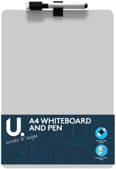 A4 Whiteboard with Pen & Magnetic Fixing Strips