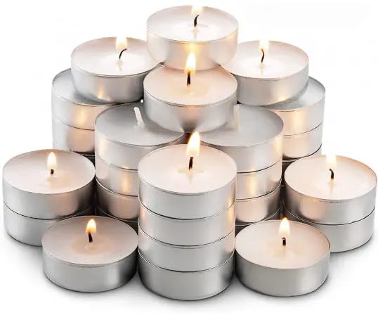 Unscented Tea Light Candles – Pack of 50