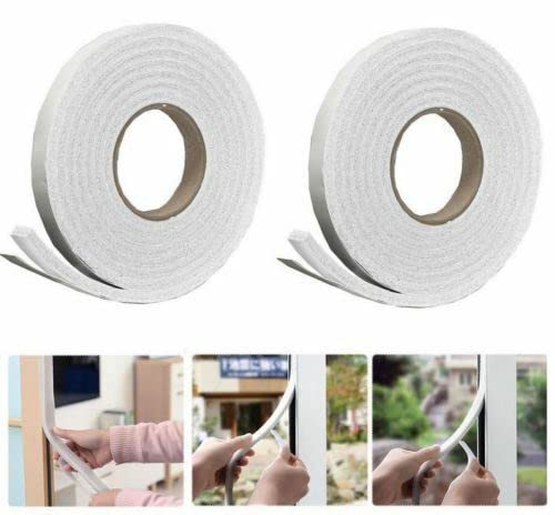 Self-Adhesive Draught Excluder Foam Tape – 2 Rolls