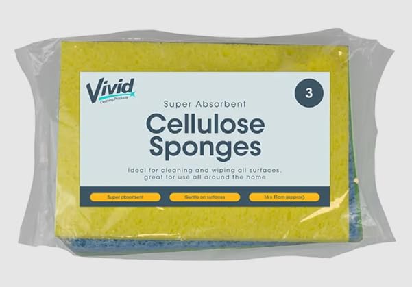 Cellulose Sponges – Pack of 3