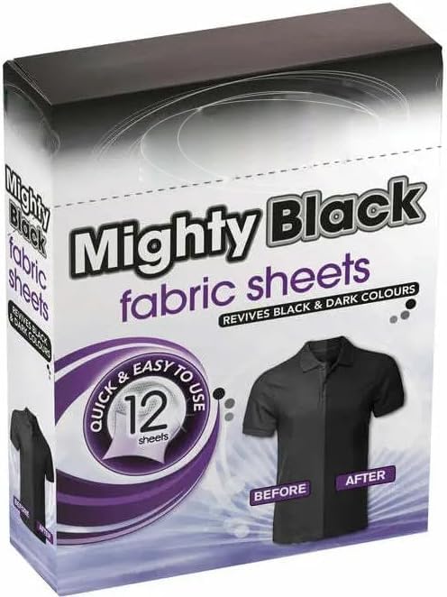 Black Fabric Colour Restorer Sheets – Pack of 12