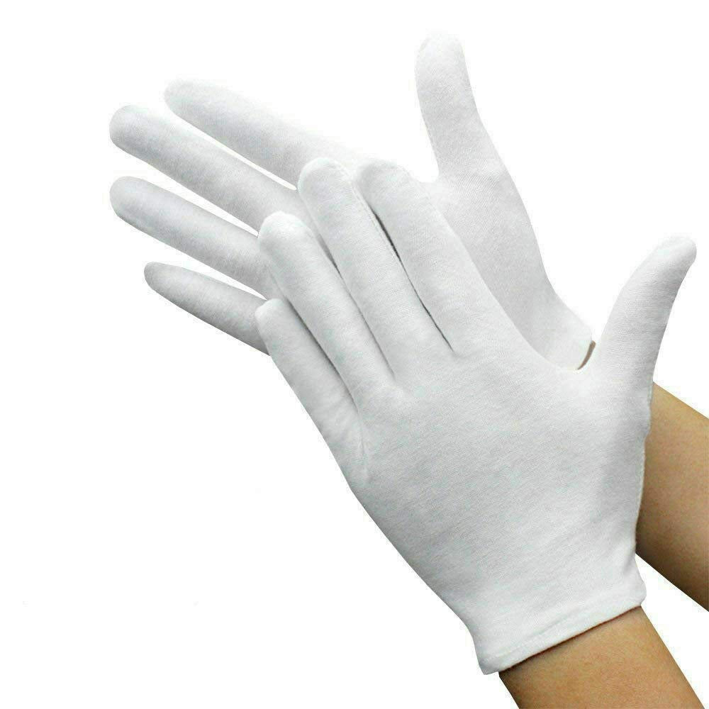 White Cotton Gloves – 2 Pairs