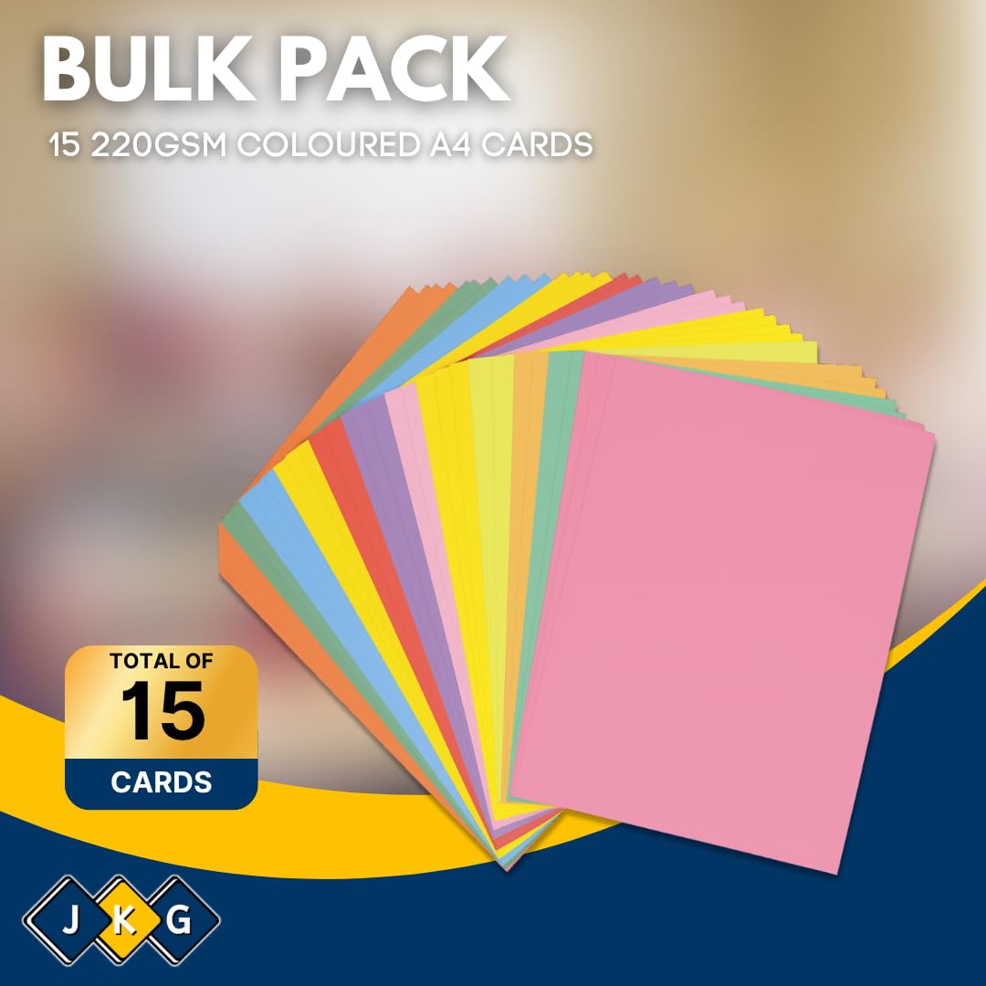 A4 Coloured Craft Card – 220gsm