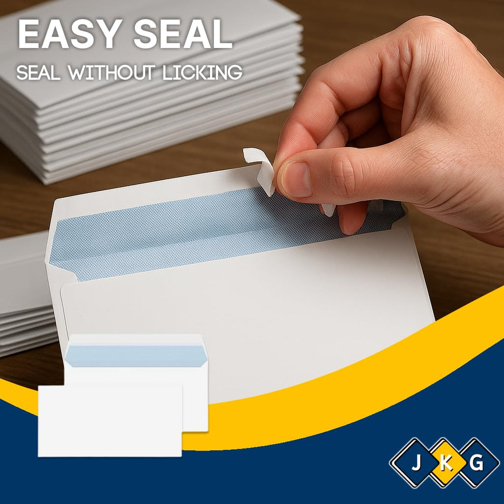 DL White Self-Seal Envelopes – Pack of 50