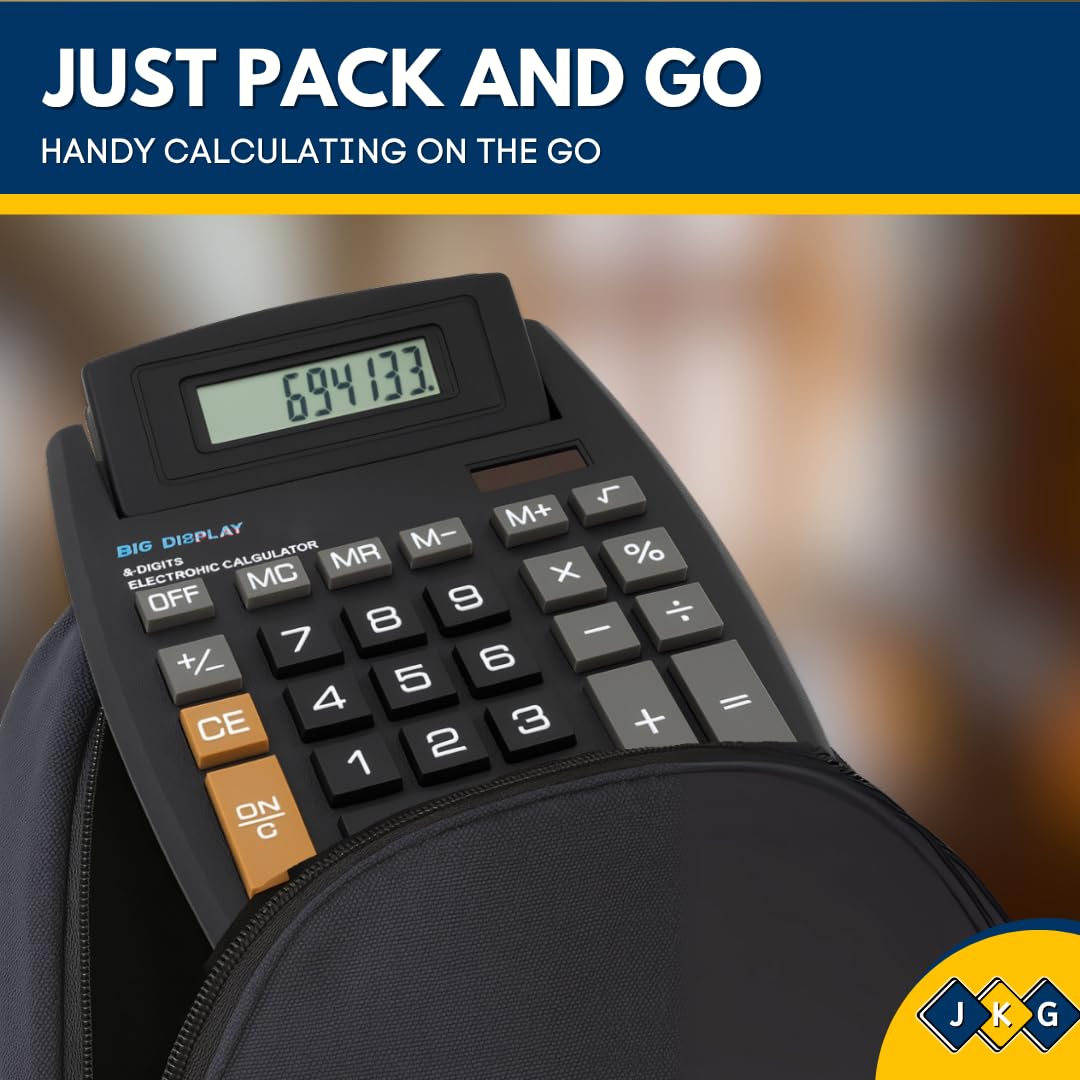 Large Desk Calculator – Solar & Battery