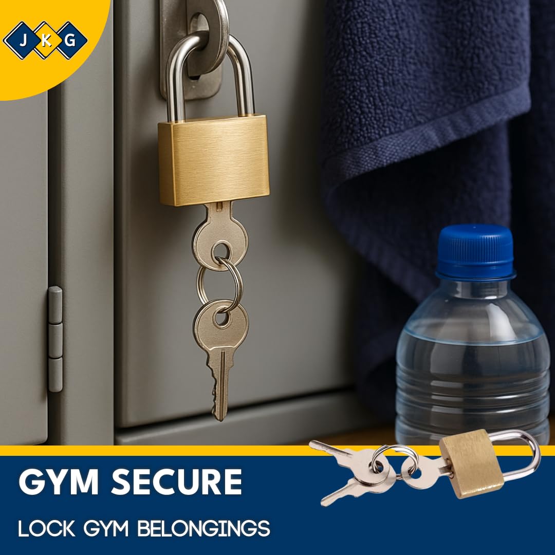 20mm Brass Padlocks with Keys – Pack of 3