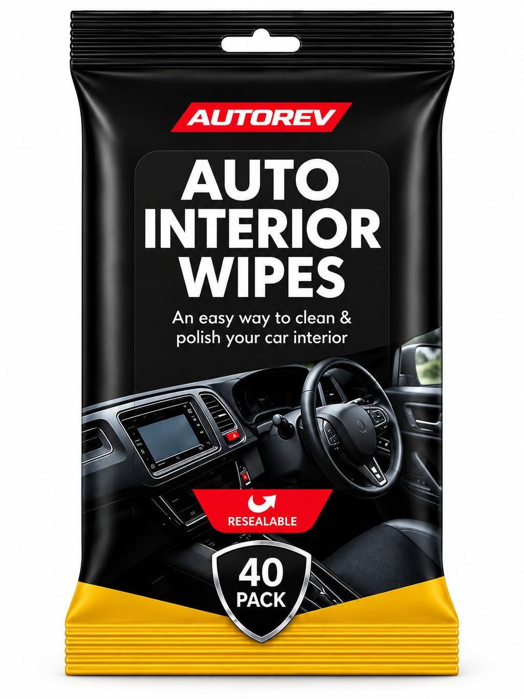 Car Interior Wipes – Pack of 40
