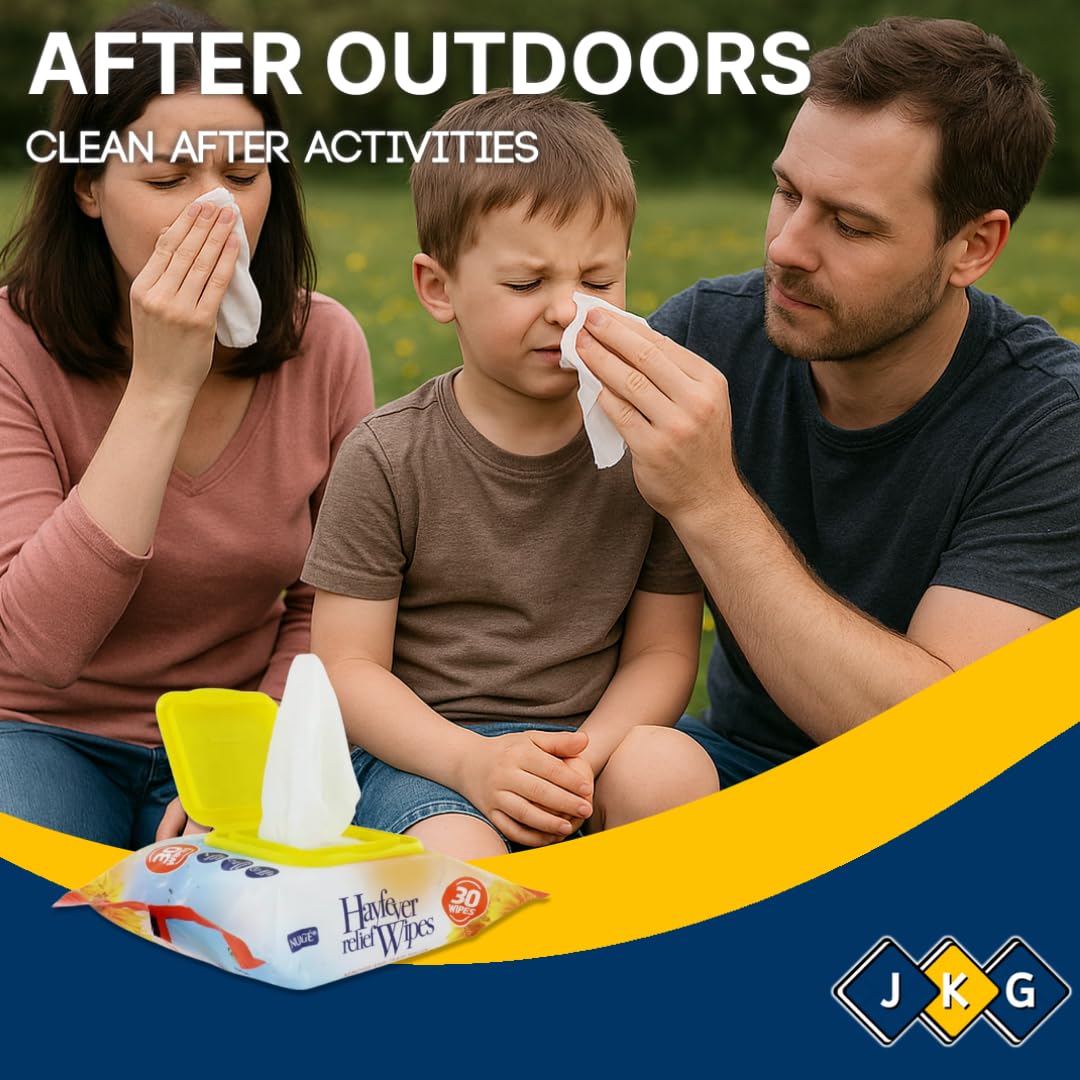 Hay Fever Relief Wipes – Pack of 60