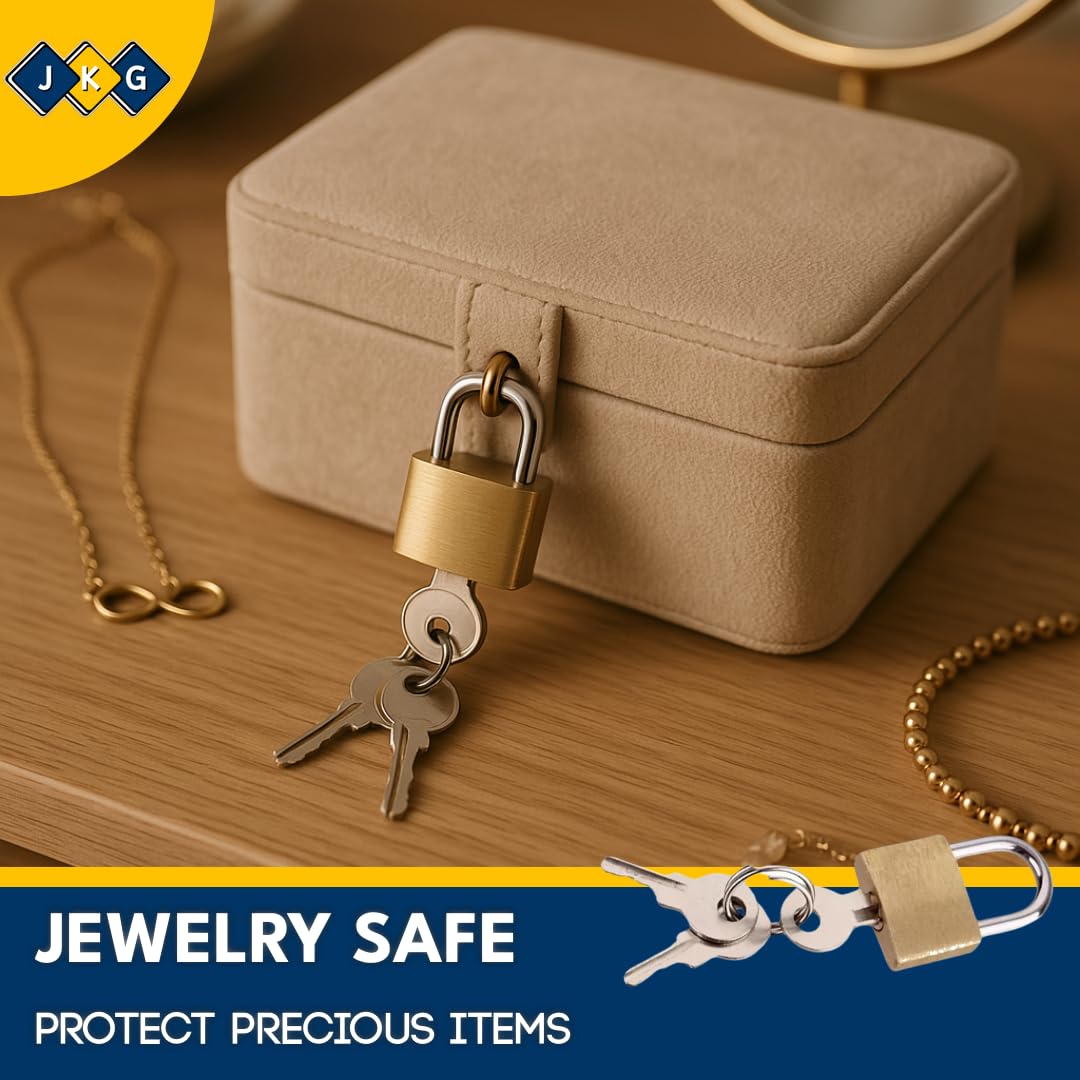 20mm Brass Padlocks with Keys – Pack of 3