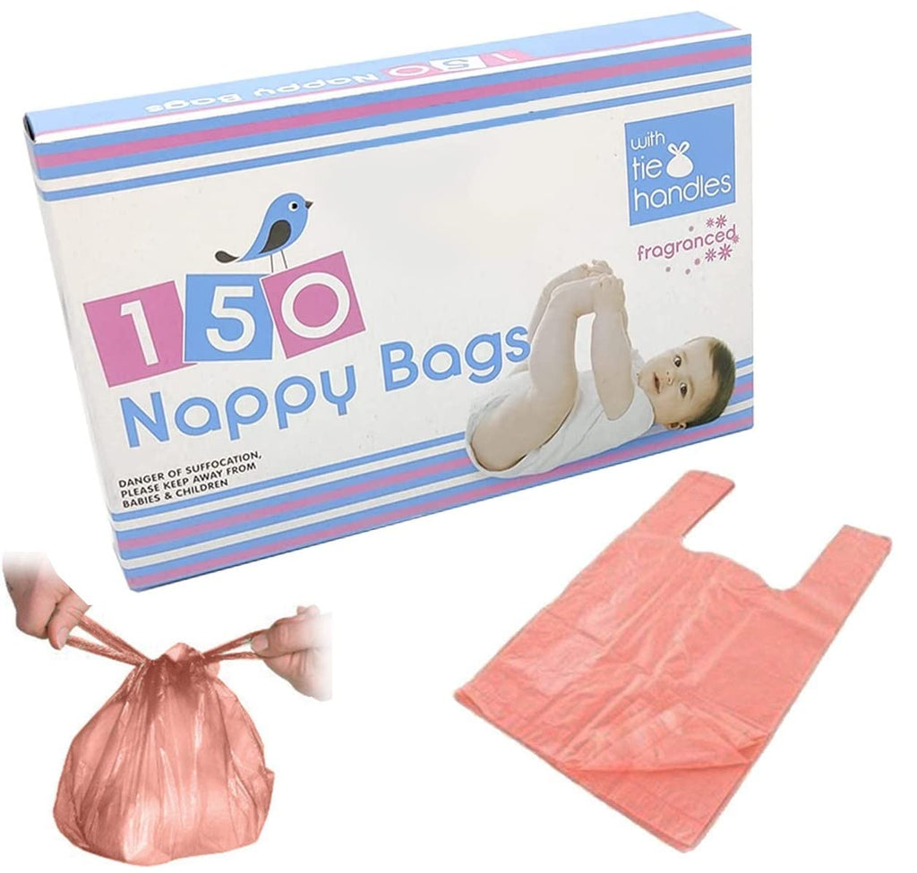 Scented Nappy Bags with Tie Handles – Pack of 150