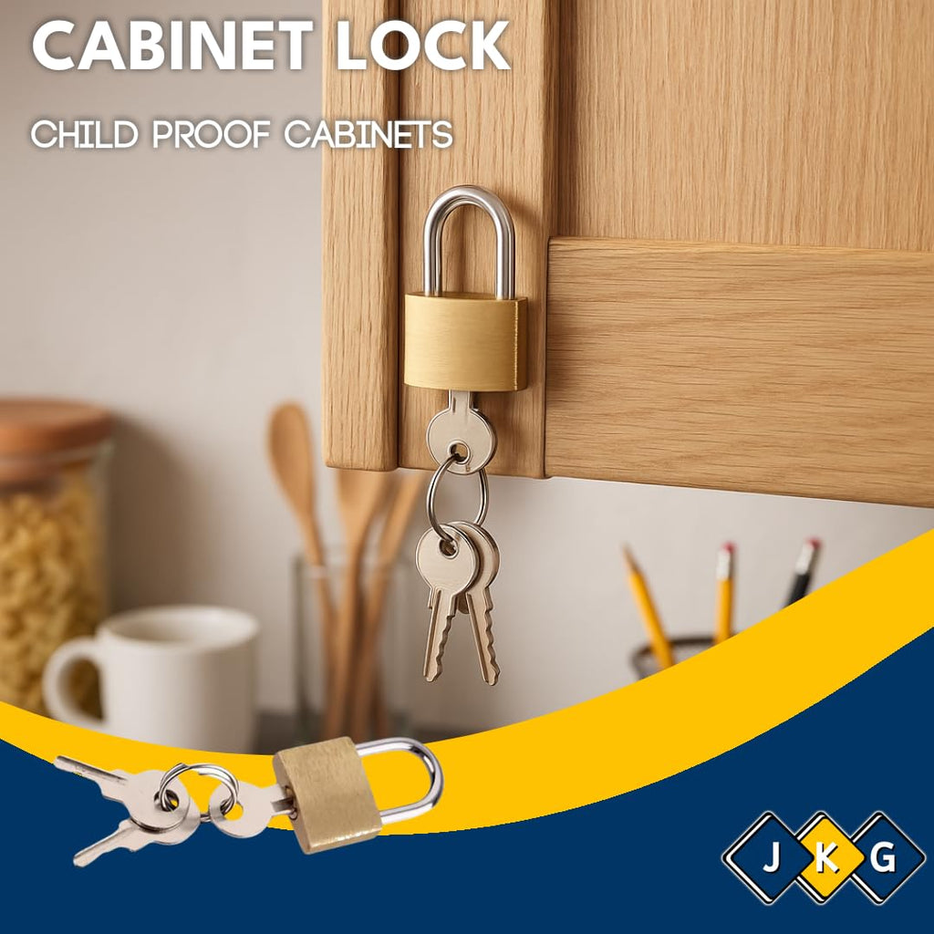 20mm Brass Padlocks with Keys – Pack of 3