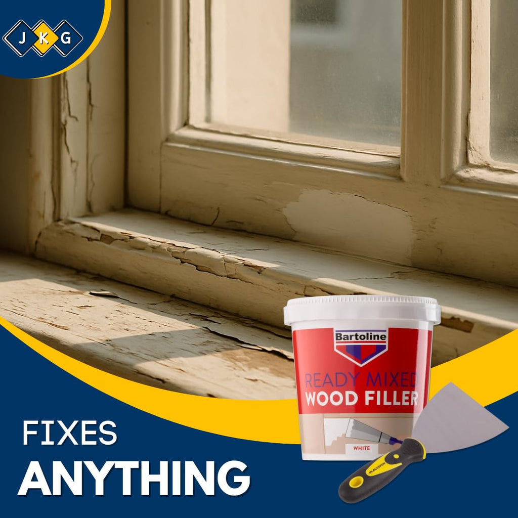 White Wood Filler 500g & Filling Scraper