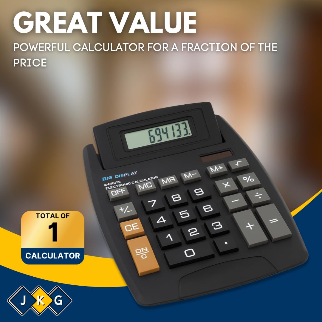Large Desk Calculator – Solar & Battery