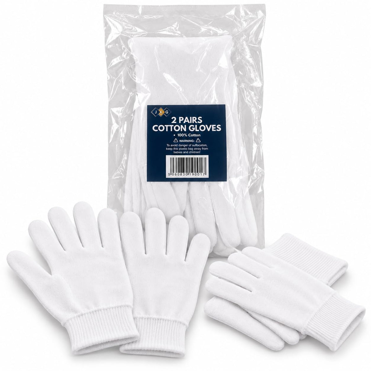 White Cotton Gloves – 2 Pairs