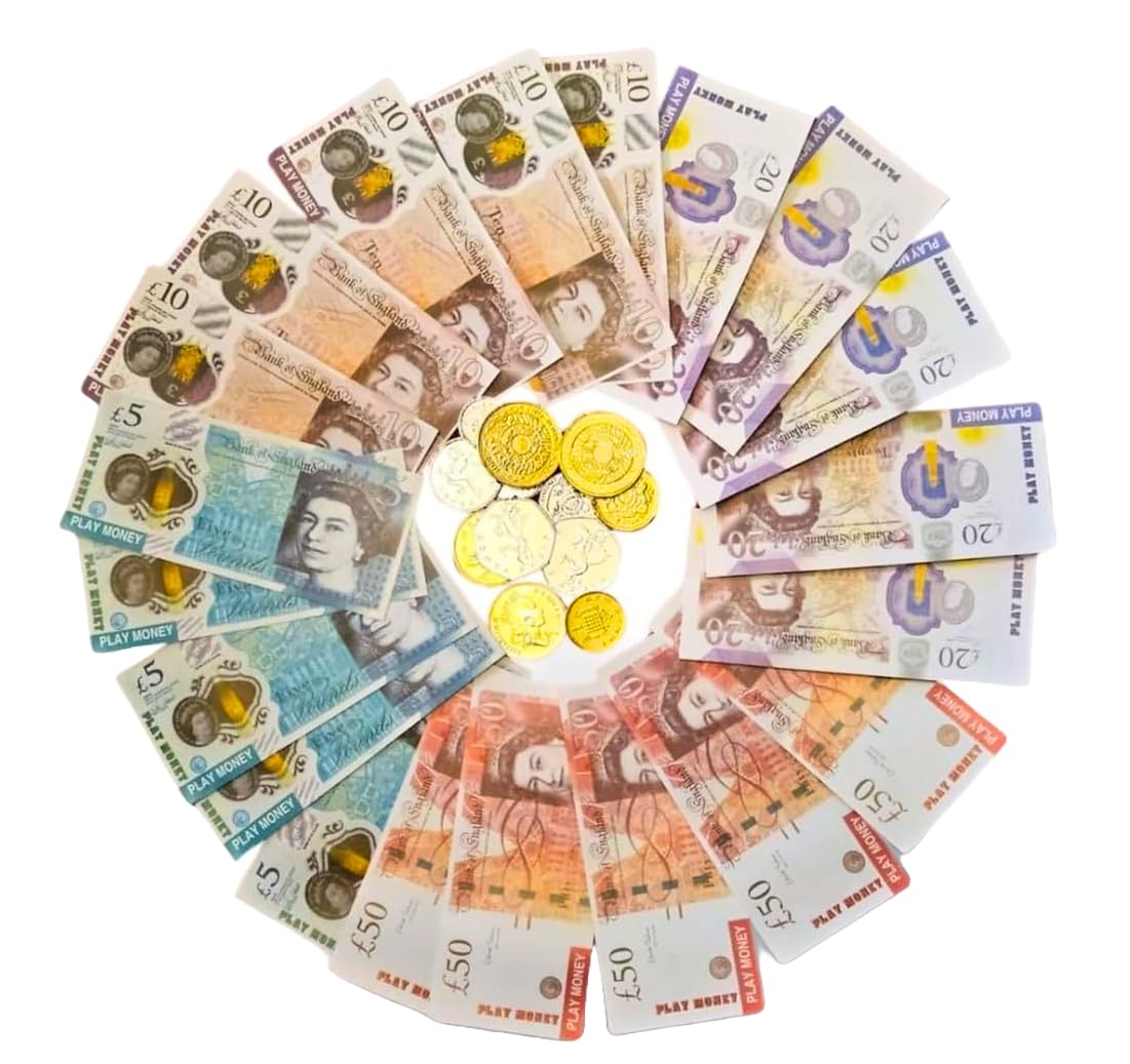 Play Money – UK Notes & Coins for Kids
