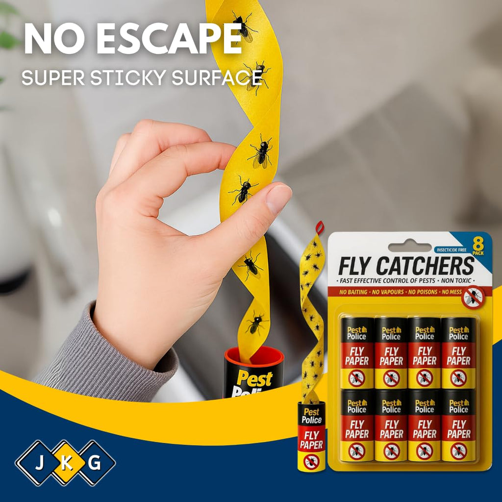 Sticky Fly Trap Strips – Pack of 8