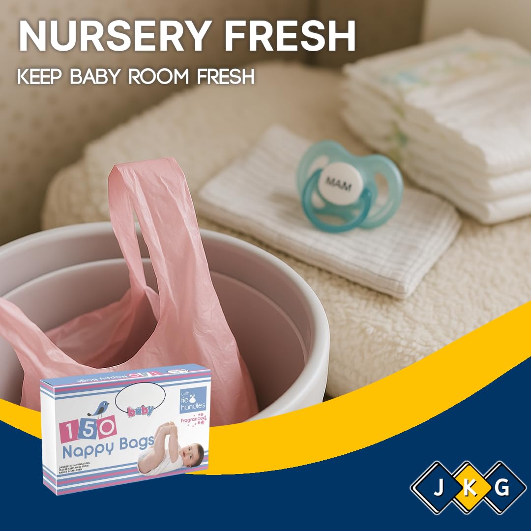 Scented Nappy Bags with Tie Handles – Pack of 150
