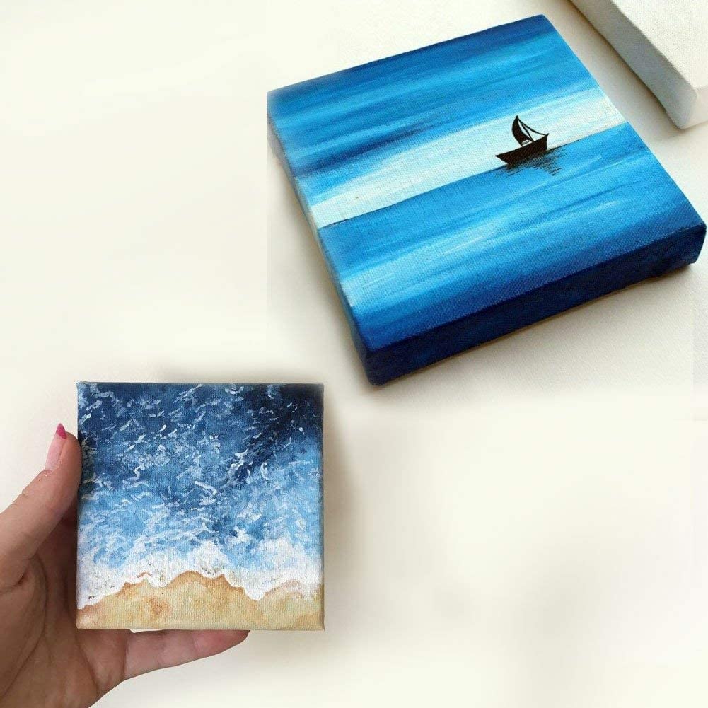 Mini Blank Canvas Panels – Pack of 4
