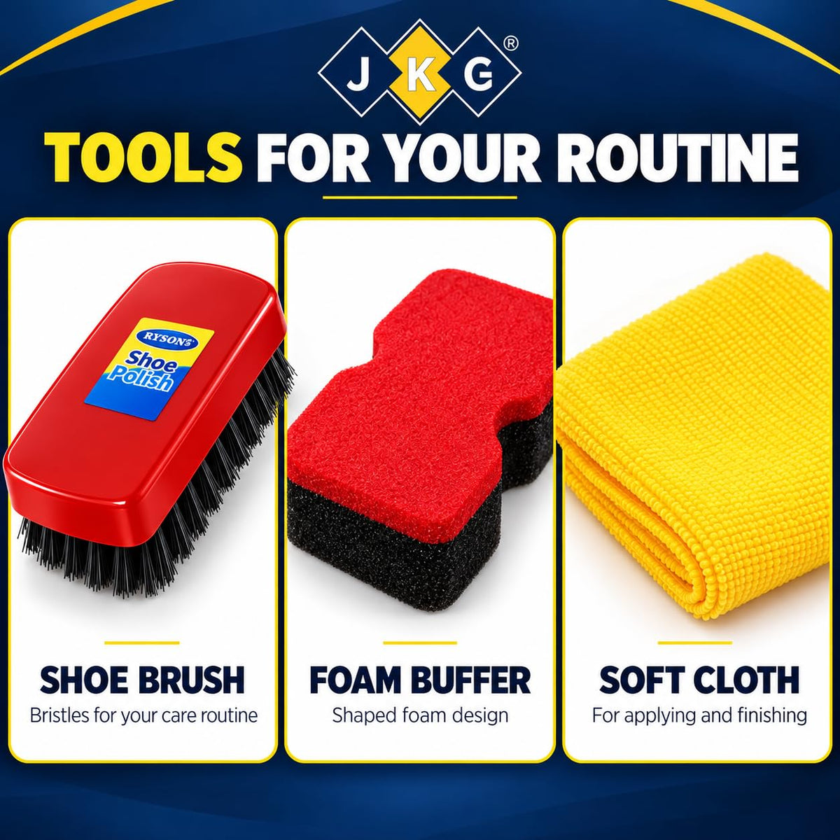 Black Shoe Polish Kit – 5 Piece