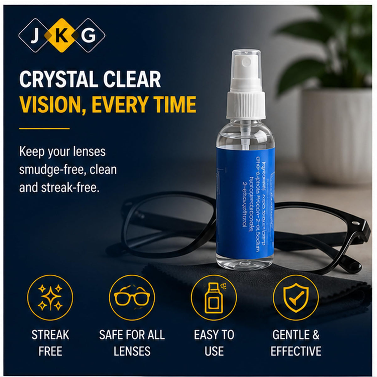 Lens Cleaner Spray & Cleaning Cloth