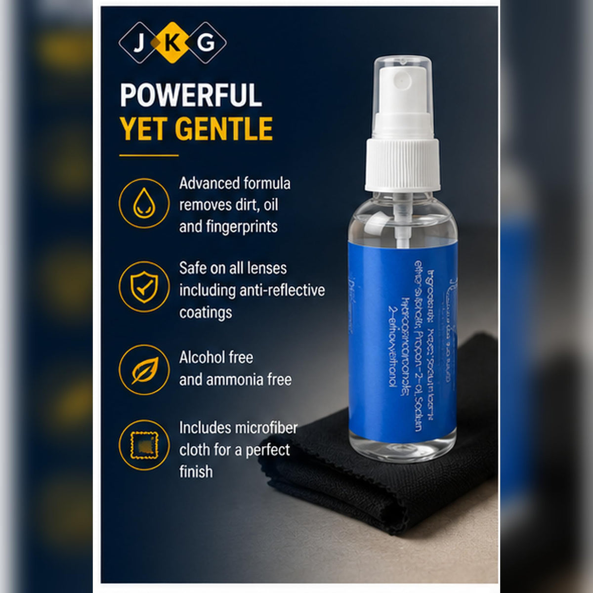 Lens Cleaner Spray & Cleaning Cloth