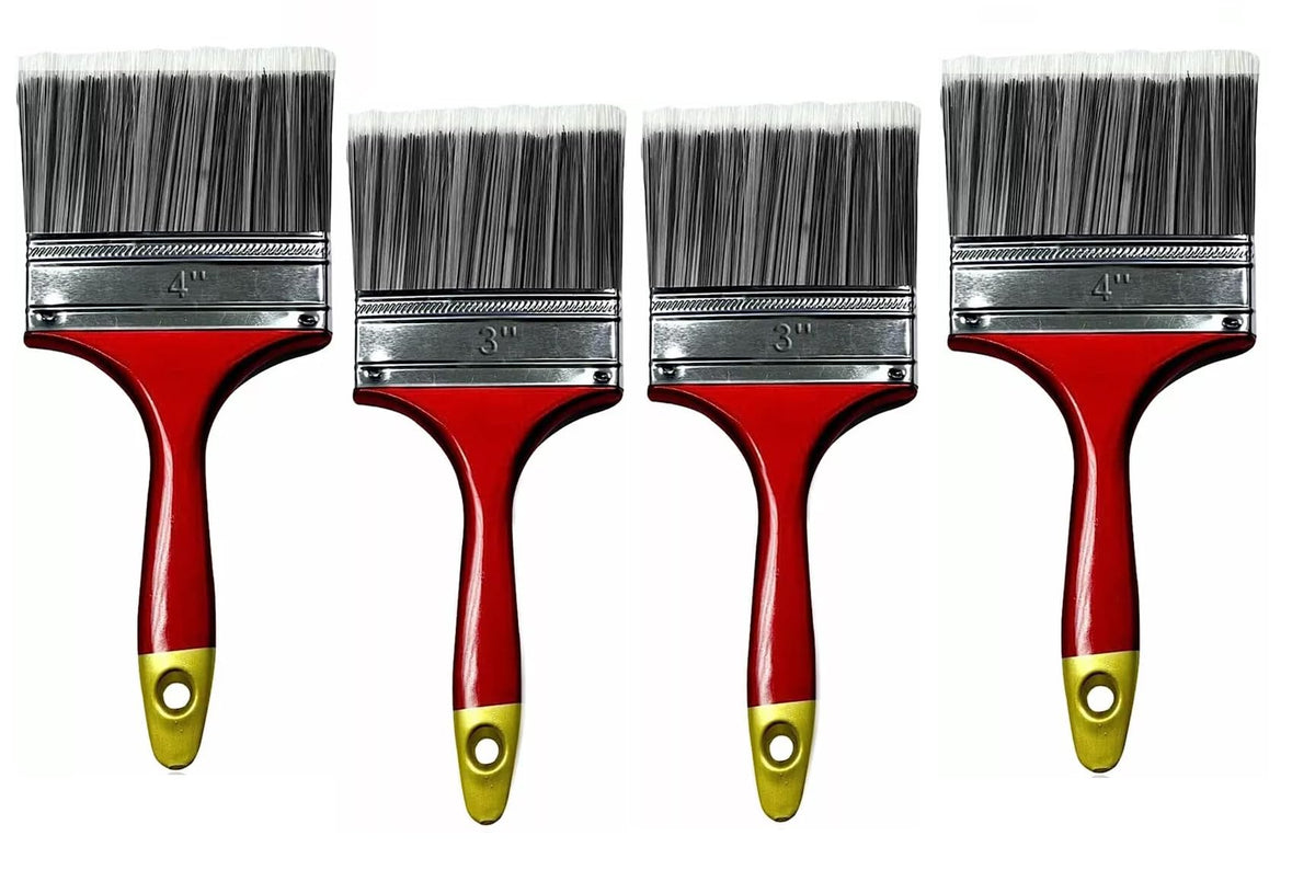 Paint Brush Set – 4 Pack (3" & 4")