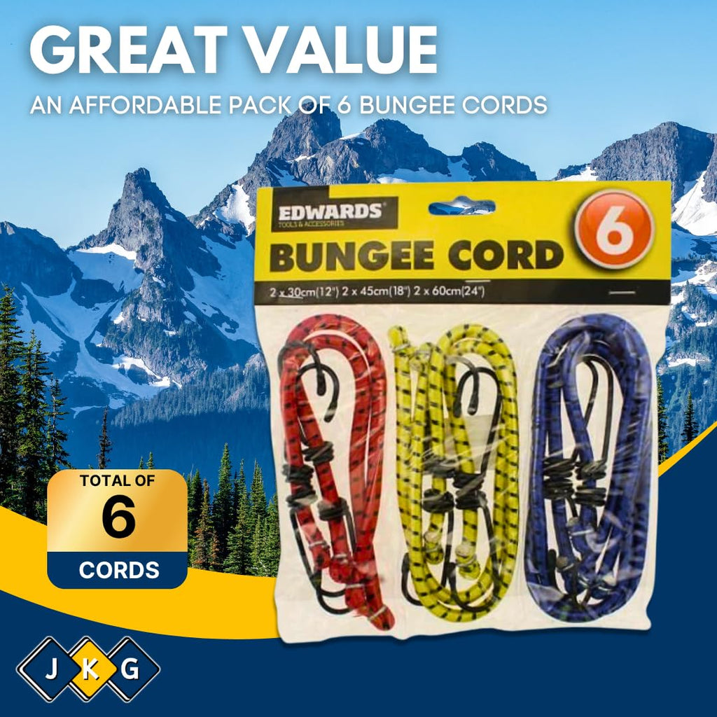 Elasticated Bungee Straps – Pack of 6