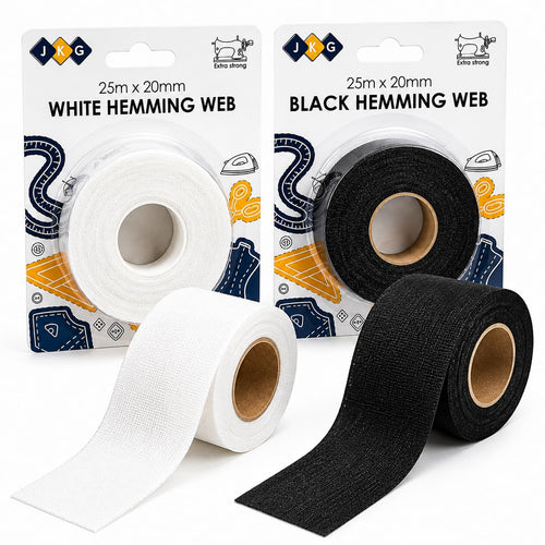 Black & White Hemming Tape – 2 x 25m