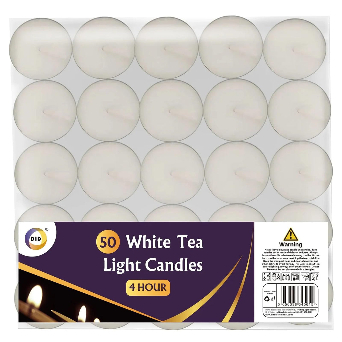 Unscented Tea Light Candles – Pack of 50