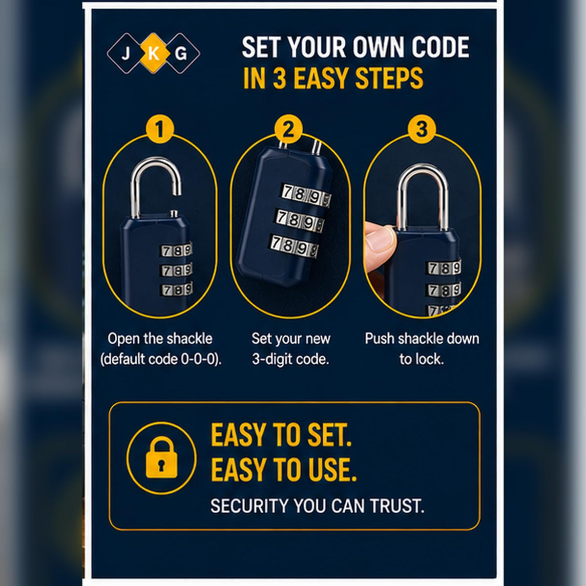 Combination Padlocks – Pack of 2