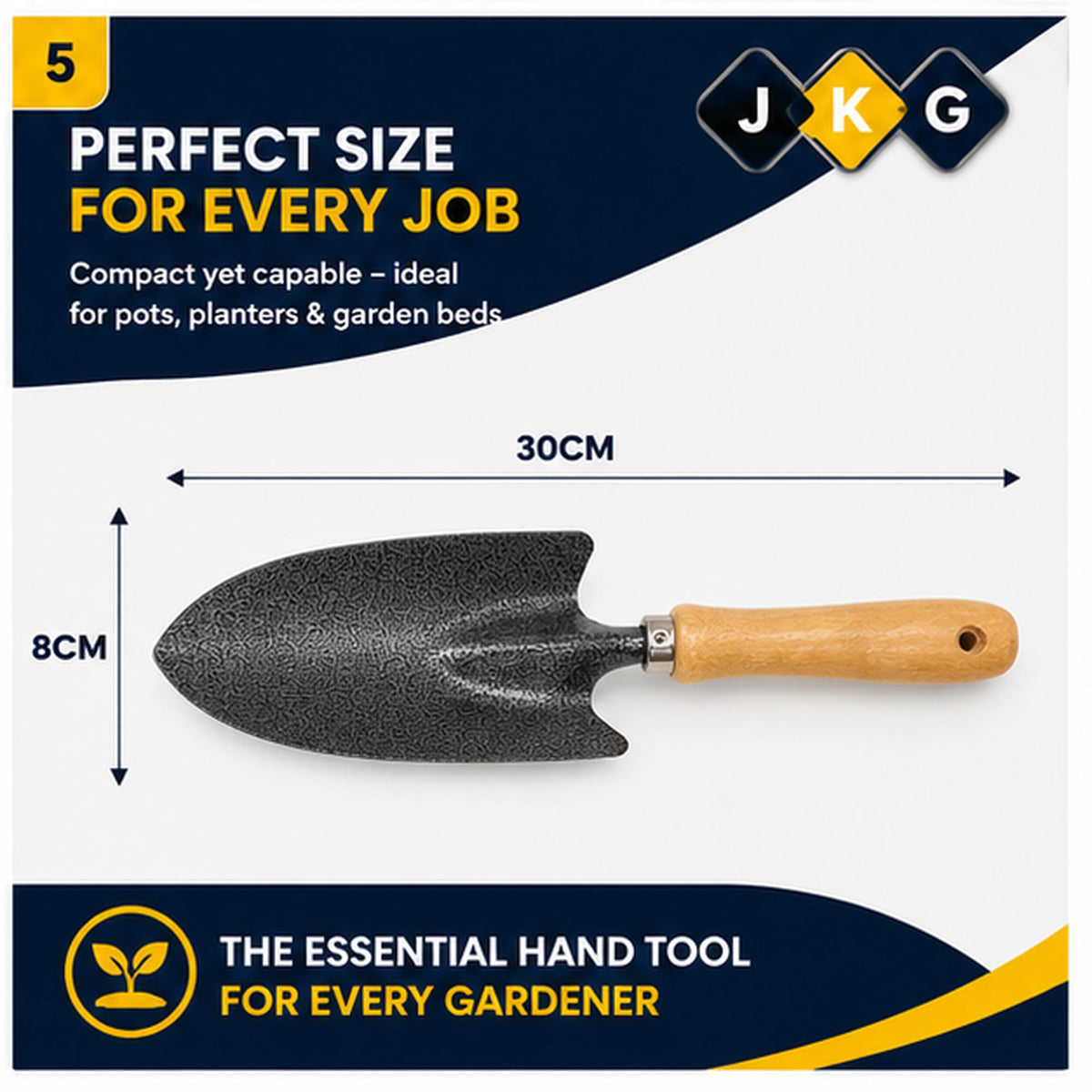 Wooden Handle Garden Trowel – 30cm
