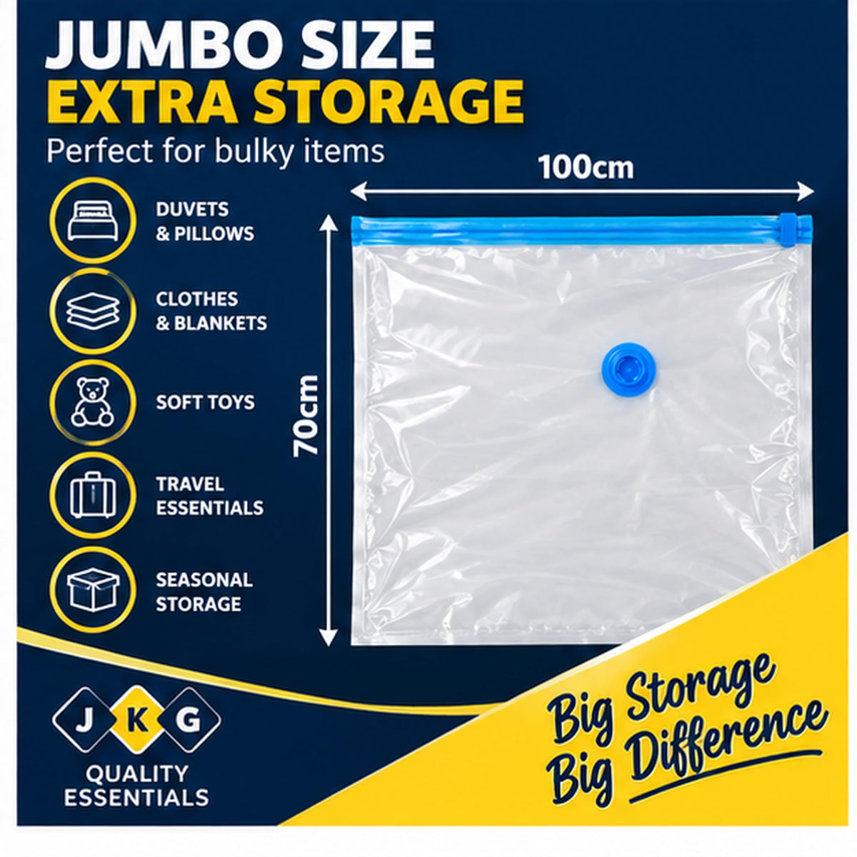 Jumbo Vacuum Storage Bag – 70 x 100cm