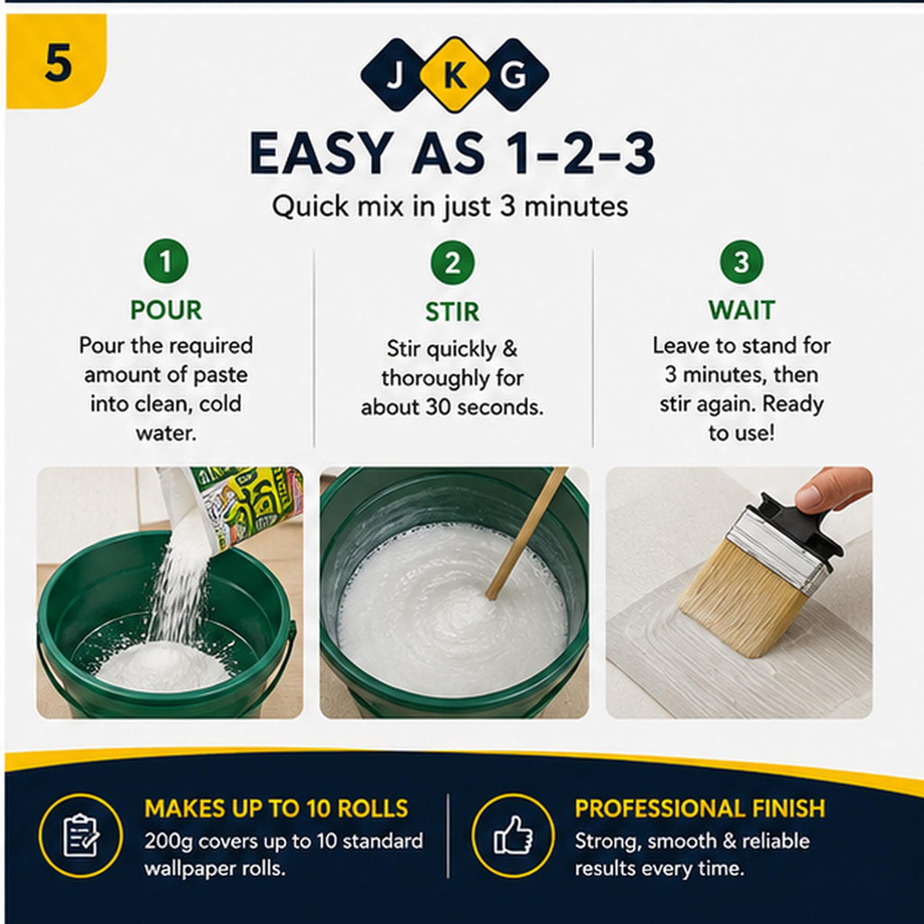 Wallpaper Paste 200g & Pasting Brush Kit