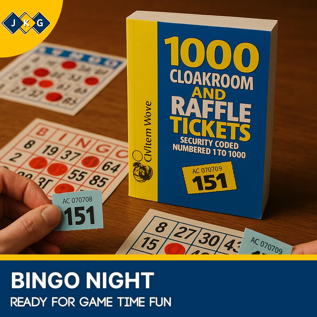 Raffle & Cloakroom Tickets – 1 to 1000