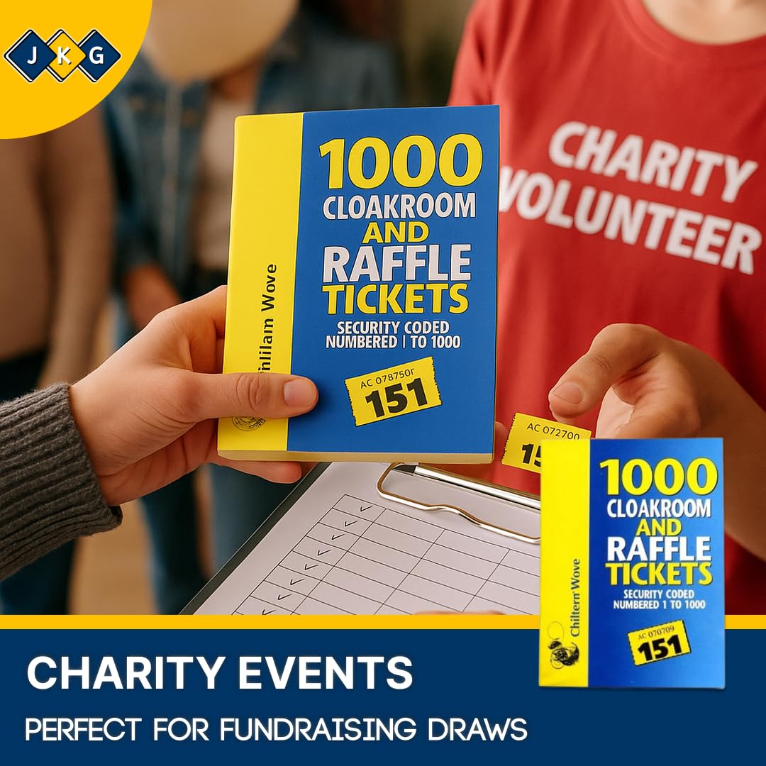 Raffle & Cloakroom Tickets – 1 to 1000