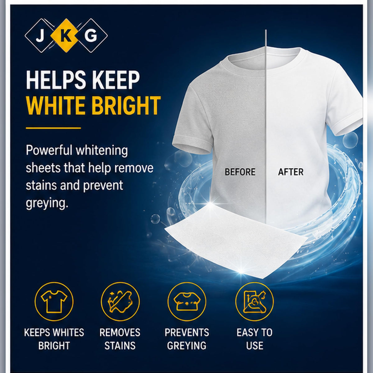 Laundry Whitener Sheets – Pack of 12