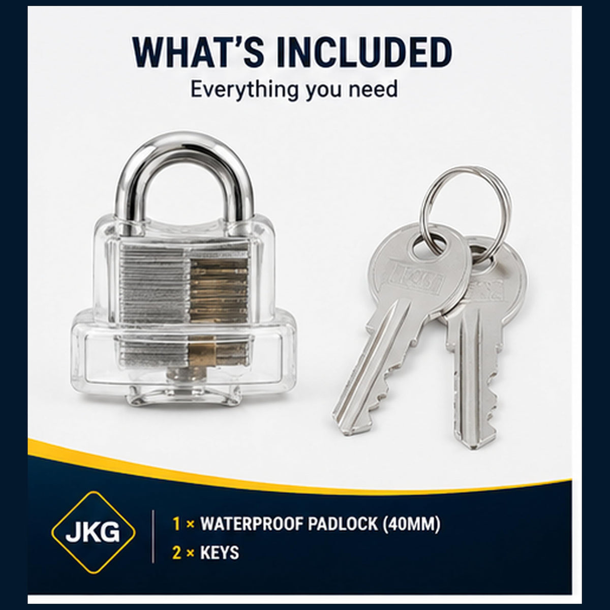 40mm Waterproof Padlock with Keys
