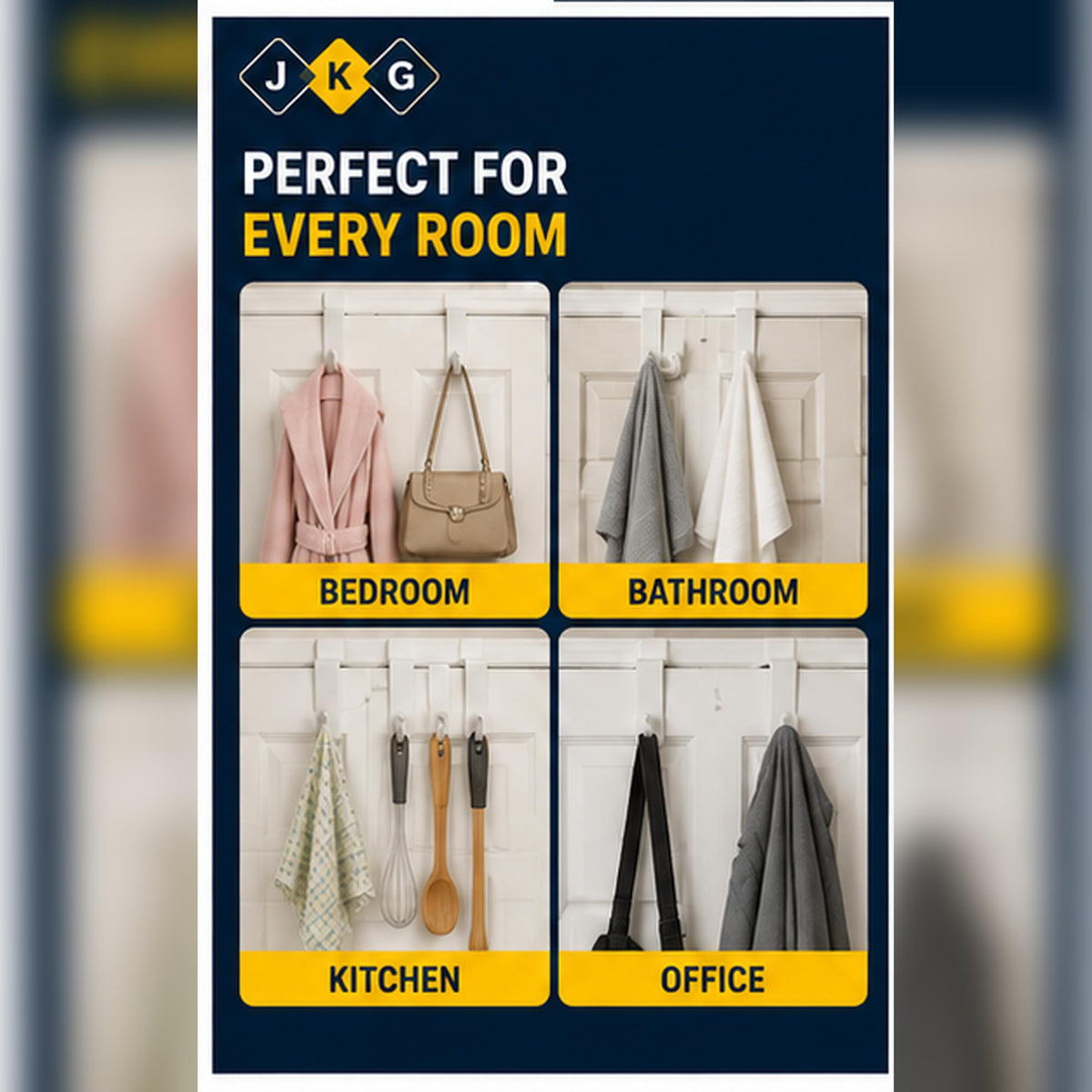 Over-the-Door Hooks – Pack of 4