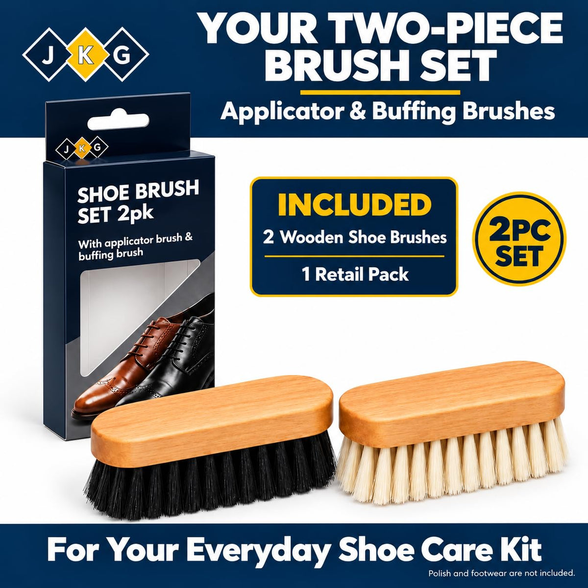 Shoe Polish Brushes – Pack of 2