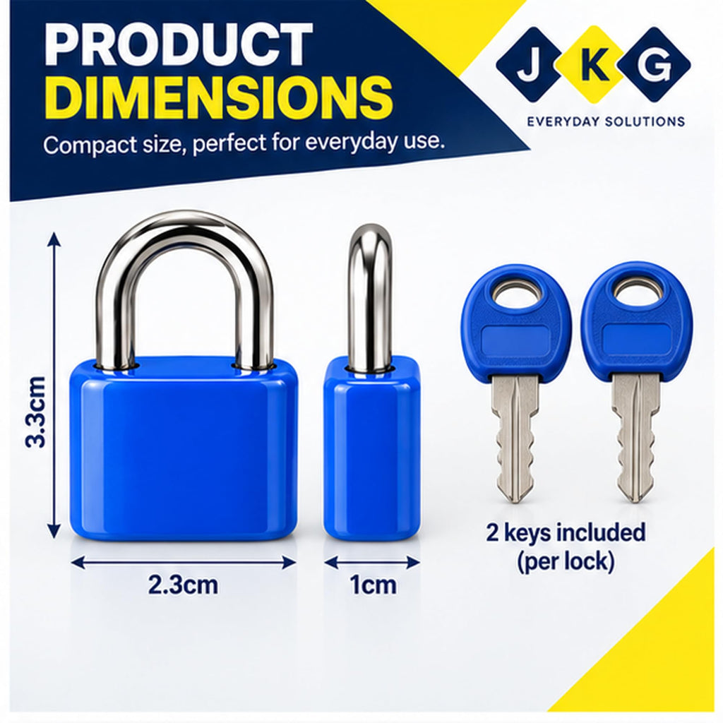 Mini Padlocks with 4 Keys – Pack of 2