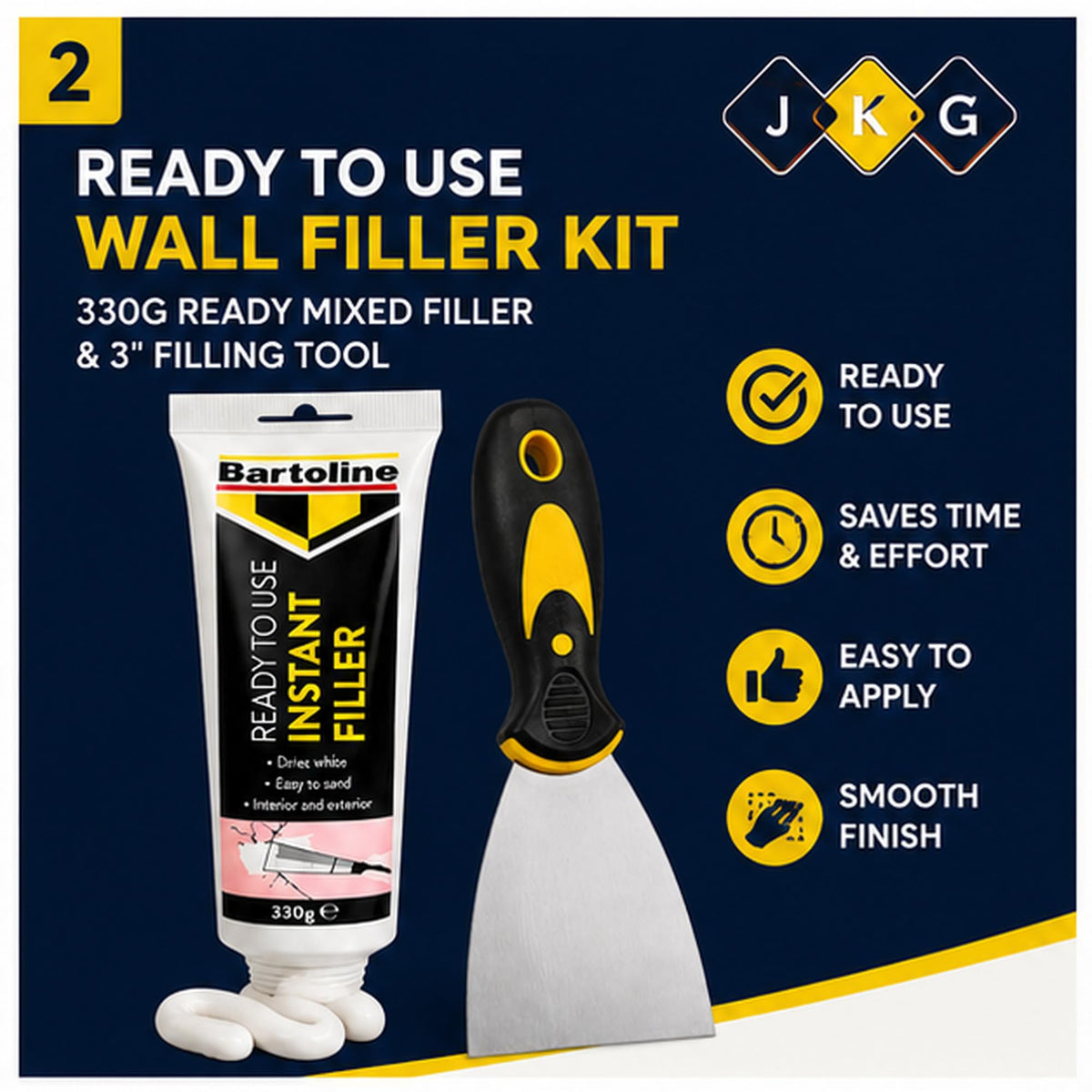Ready-Mixed Wall Filler 330g & Filling Tool