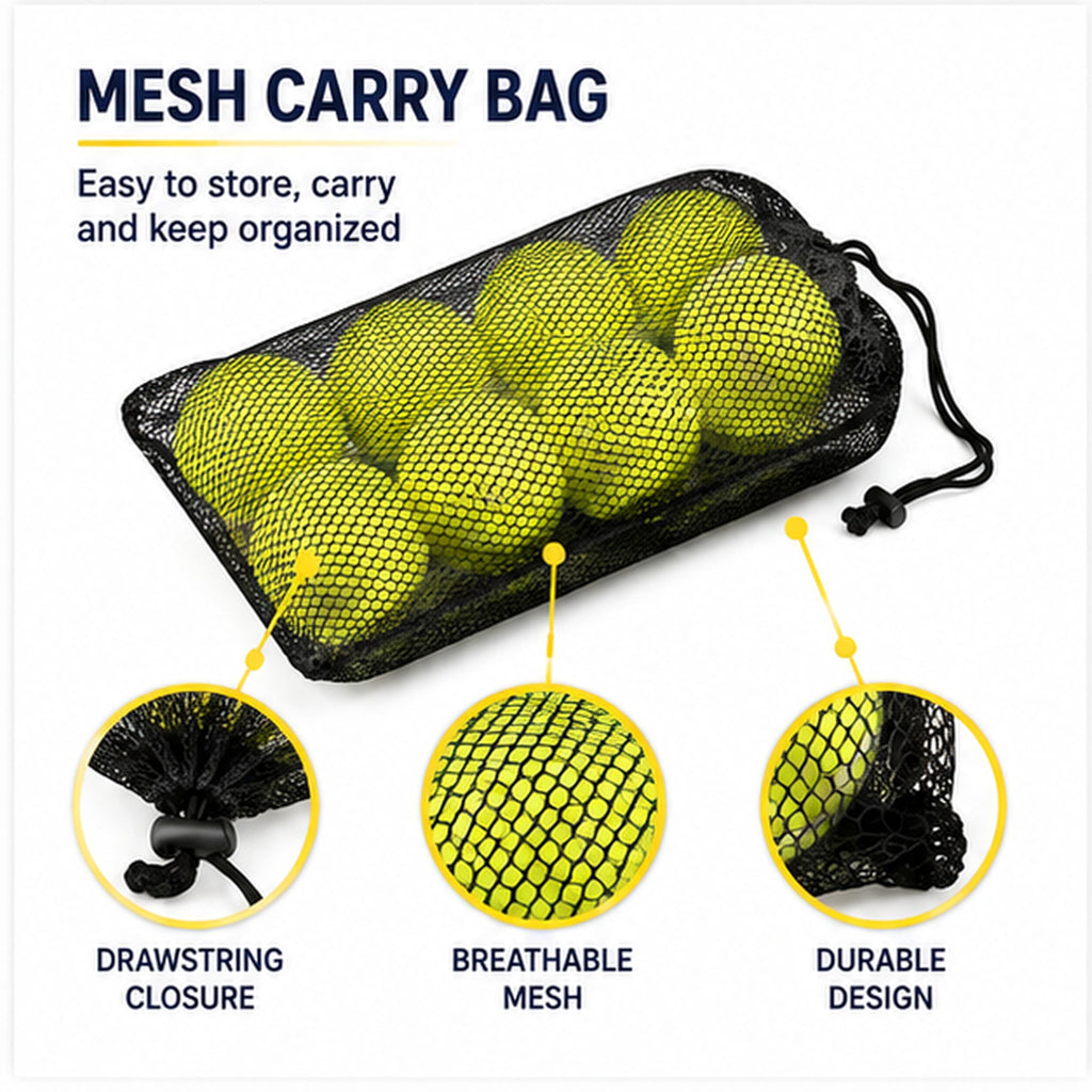 Tennis Balls with Mesh Bag – Pack of 12