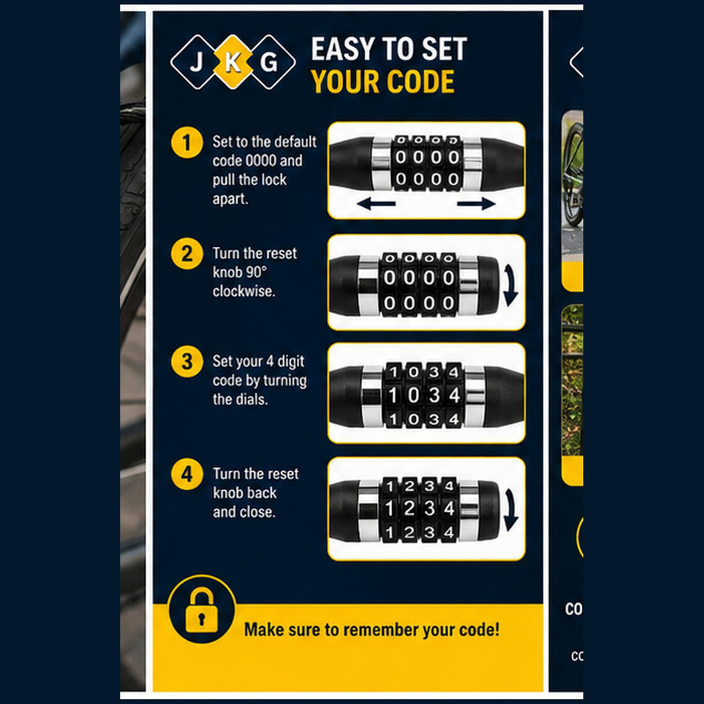 4-Digit Combination Bike Lock