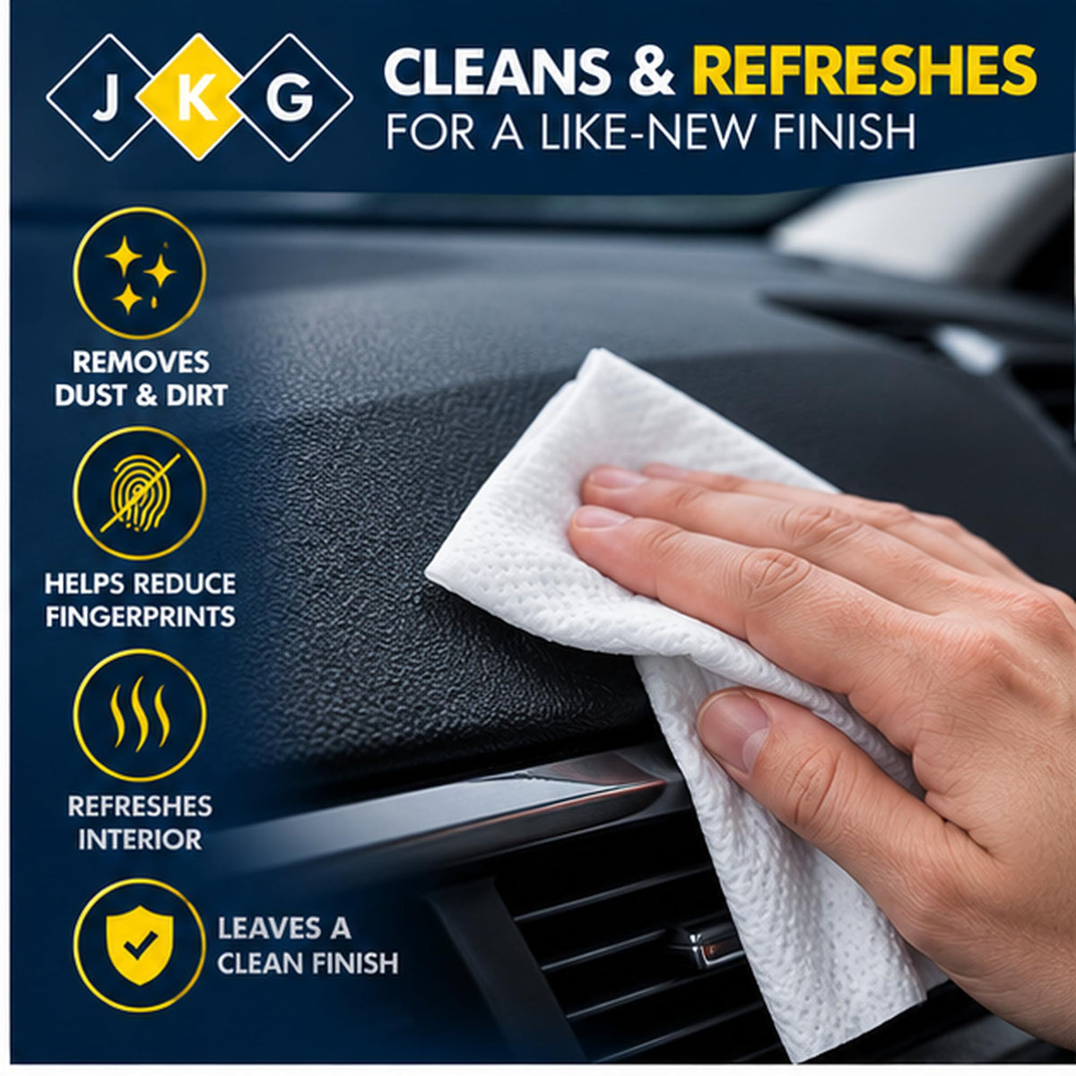 Car Interior Wipes – Pack of 80
