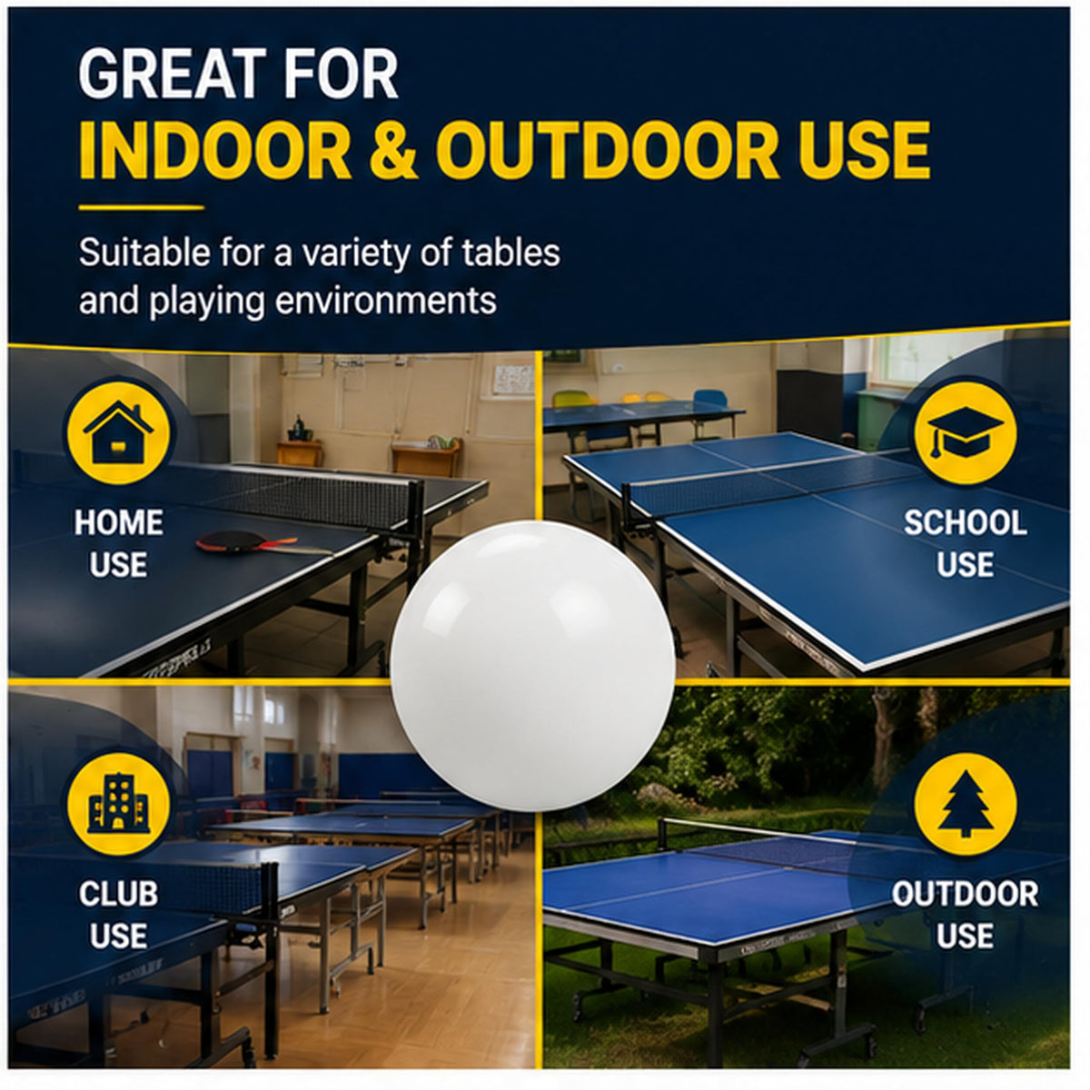 Table Tennis Balls 40mm – Pack of 12