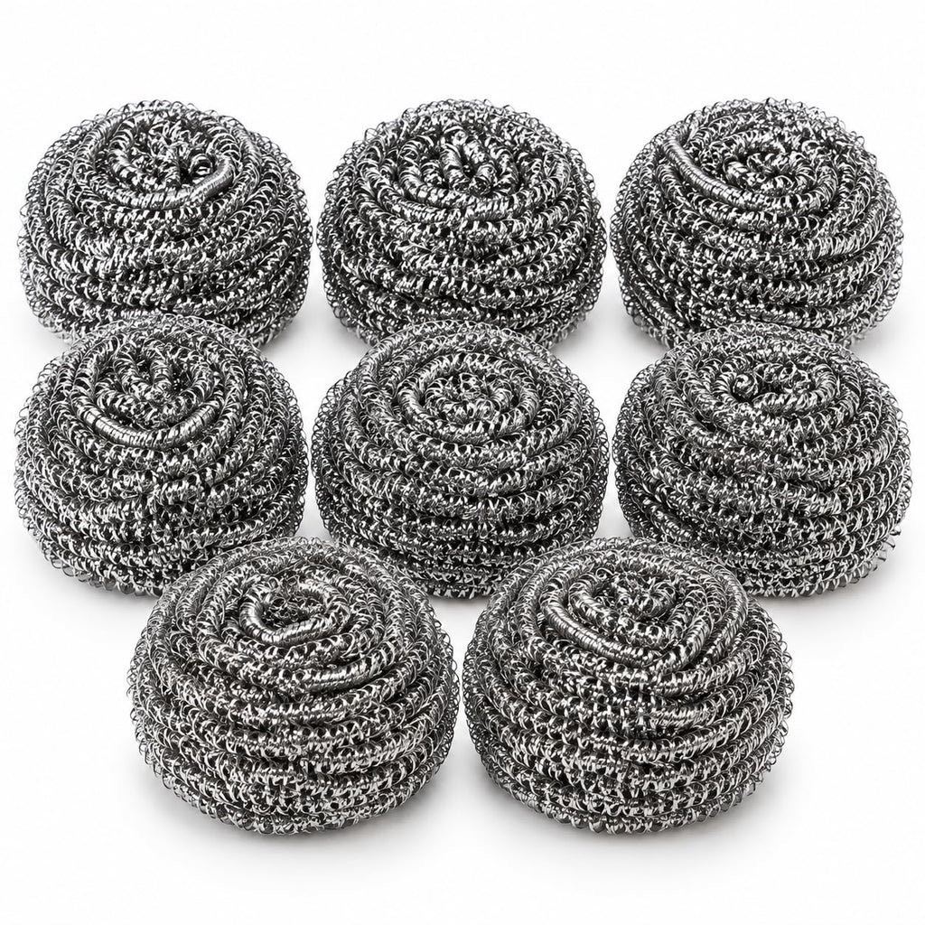 Stainless Steel Scourers – Pack of 8