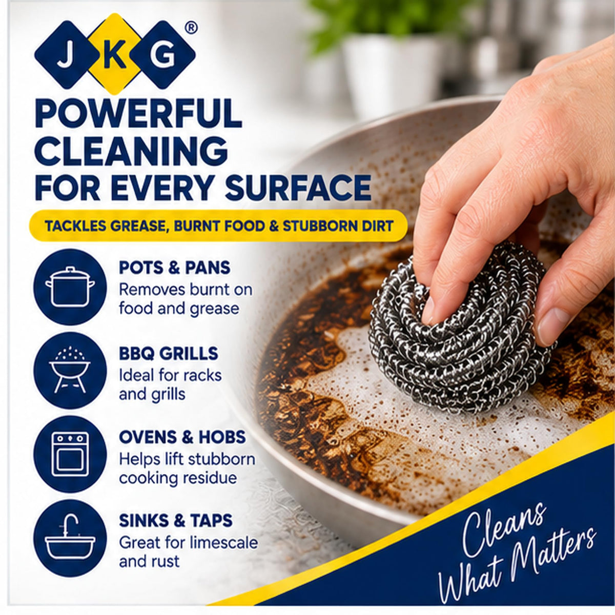 Stainless Steel Scourers – Pack of 8