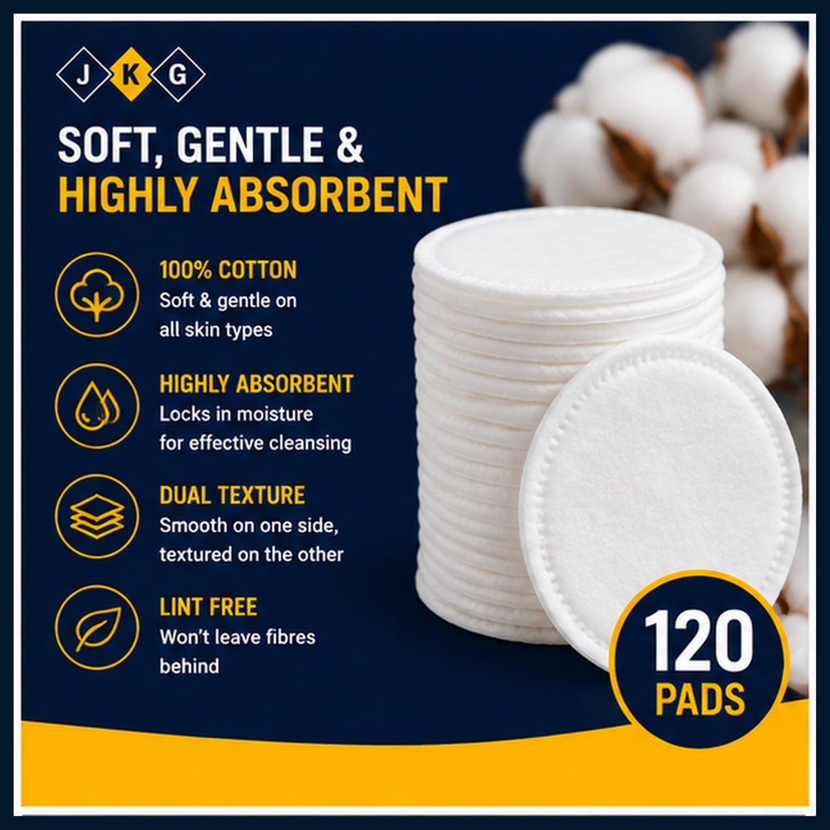 Cotton Wool Pads – Pack of 120