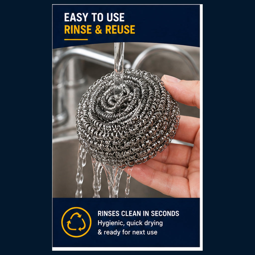 Stainless Steel Scourers – Pack of 4